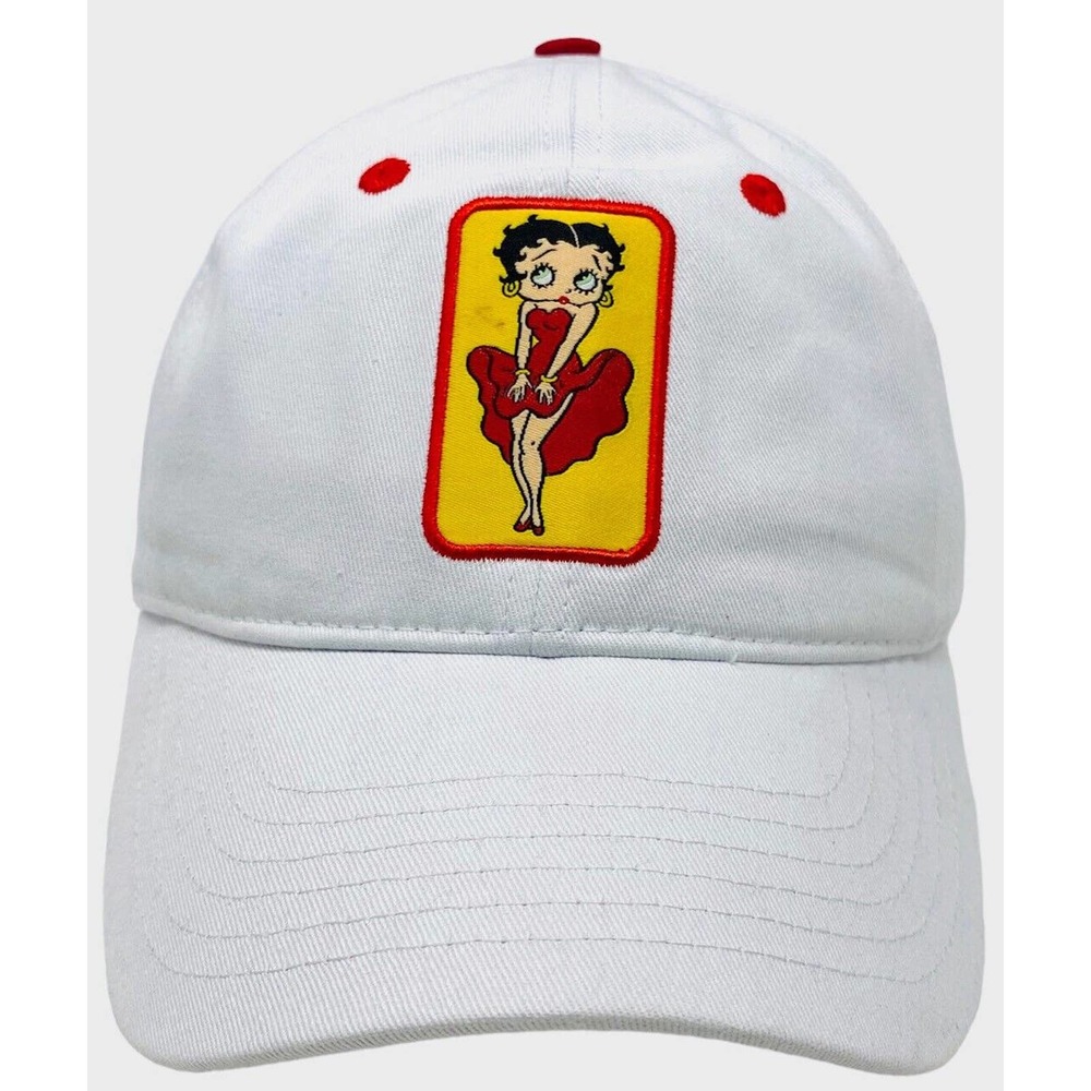Betty Boop Unisex Officially Licensed Stitch Patch Unstructured Hat Cap in White - Picture 2 of 5